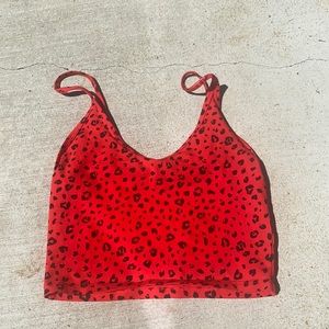 Red cheetah print tank